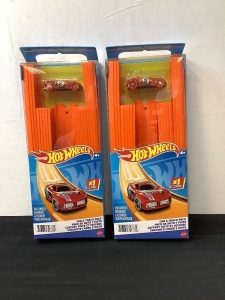 Lot of (2) Hot Wheels Car & Track Packs