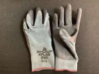 10 Pairs of SHOWA Coated Gloves: L ( 9 ), Palm and Fingers, Dipped, Latex