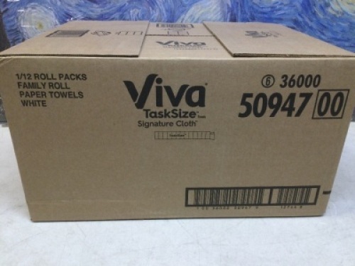 Viva Task Size Signature Cloth Paper Towels,&nbsp;12 Family Rolls - New